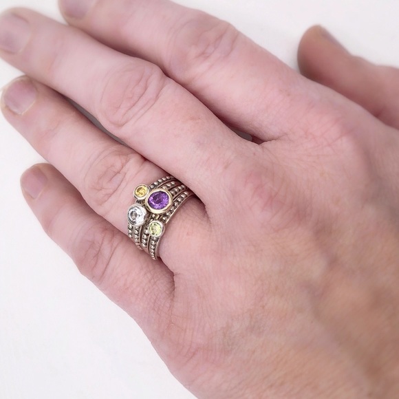 Town & Country Sterling & Gemstone Stacking Rings​ - Picture 3 of 3